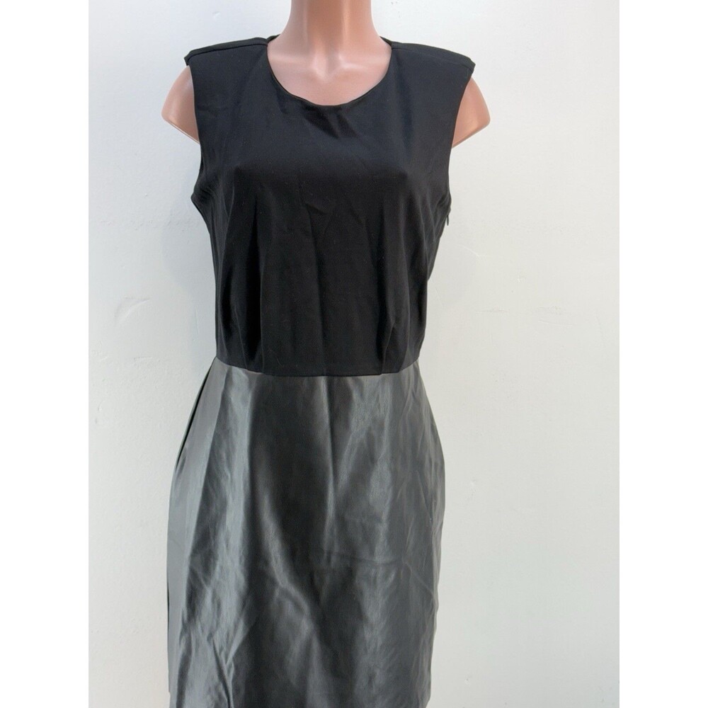 Cato Women Midi Dress Size 12 Sleeveless Round Neck Black